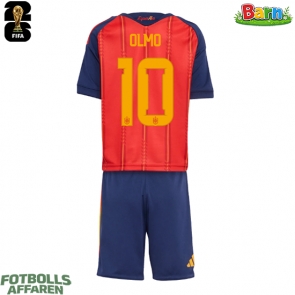 Spanien Dani Olmo #10 Hemmaställ Barn VM 2026 Kortärmad (+ Korta byxor)